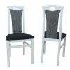 Weißer Buchenholz Stuhl Mit Stoff Finesto Grau Schwarz (2er Set) 2 Weißer Buchenholz Stuhl Mit Stoff Finesto Grau Schwarz (2er Set) -Dariana shop weisser buchenholz stuhl mit stoff grau schwarz finesto f
