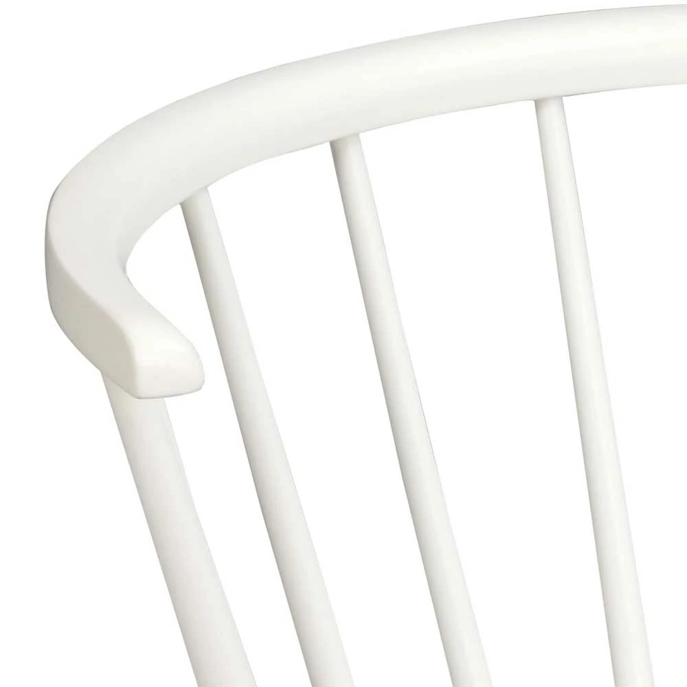 Weißer Holzstuhl Mit Armlehnen - Gilanco - Image 6