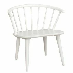 Weißer Holzstuhl Mit Armlehnen - Gilanco
