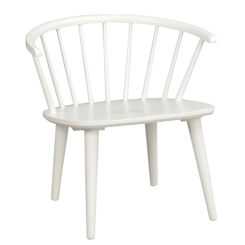 Weißer Holzstuhl Mit Armlehnen - Gilanco
