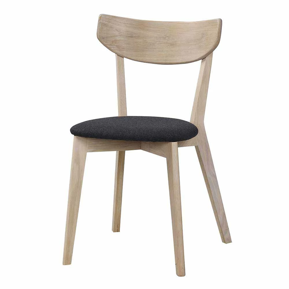 White Wash Eichenstuhl mit Fliz - Looks (2er Set) White Wash Eichenstuhl Mit Fliz - Looks (2er Set) -Dariana shop white wash eichenstuhl mit fliz sitz in grau looks f