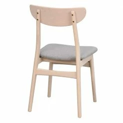 White Wash Holzstühle Im Retrostil - Lirou (2er Set) -Dariana shop white wash holzstuehle im retrostil mit stoffsitz hellgrau lirou 03