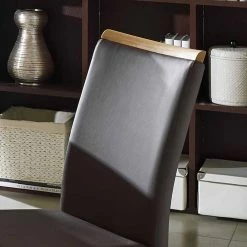 Wildeiche Polsterstühle Rovence Mit Kunstleder In Braun (2er Set) -Dariana shop wildeiche polsterstuehle kunstleder in braun massivholz geoelt rovence 03