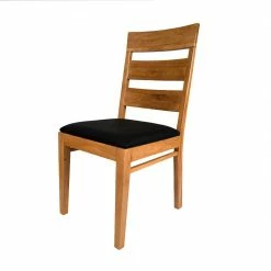 Wildeiche Stuhl Mit Kunstledersitz - Nadal (2er Set)