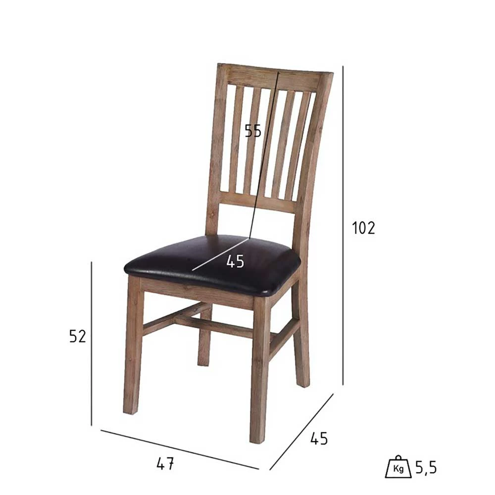 Zwei Massivholzstühle Aus Akazie - Nurelia (2er Set) - Image 6