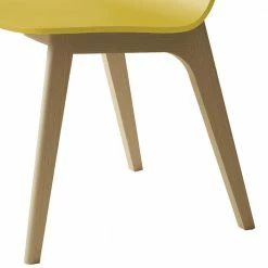 Zweifarbiger Esstischstuhl In Gelb & Buche - Heats -Dariana shop zweifarbiger esstischstuhl in gelb buche lackiert mit massivholz heats 03