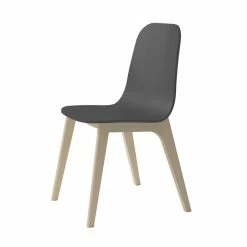 Zweifarbiger Holzstuhl In Anthrazit - Eterna