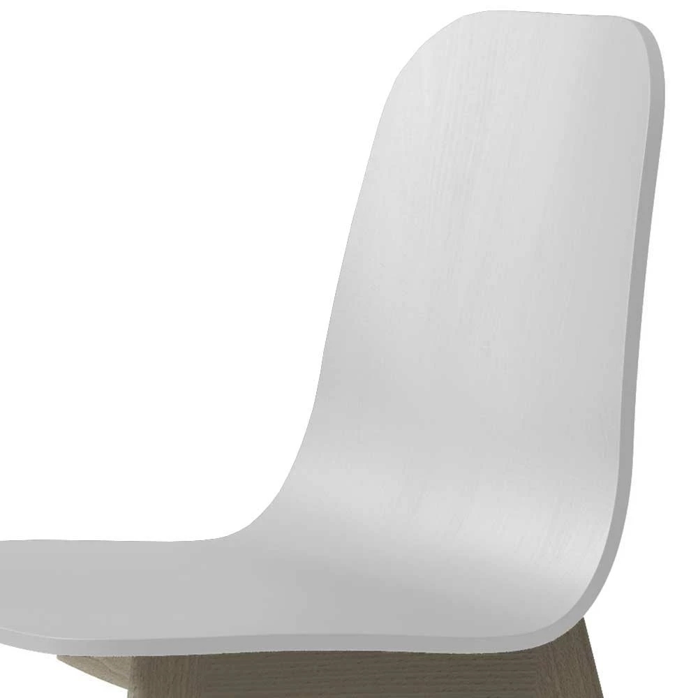 Zweifarbiger Holzstuhl In Weiß & Trüffel - Pyra - Image 3